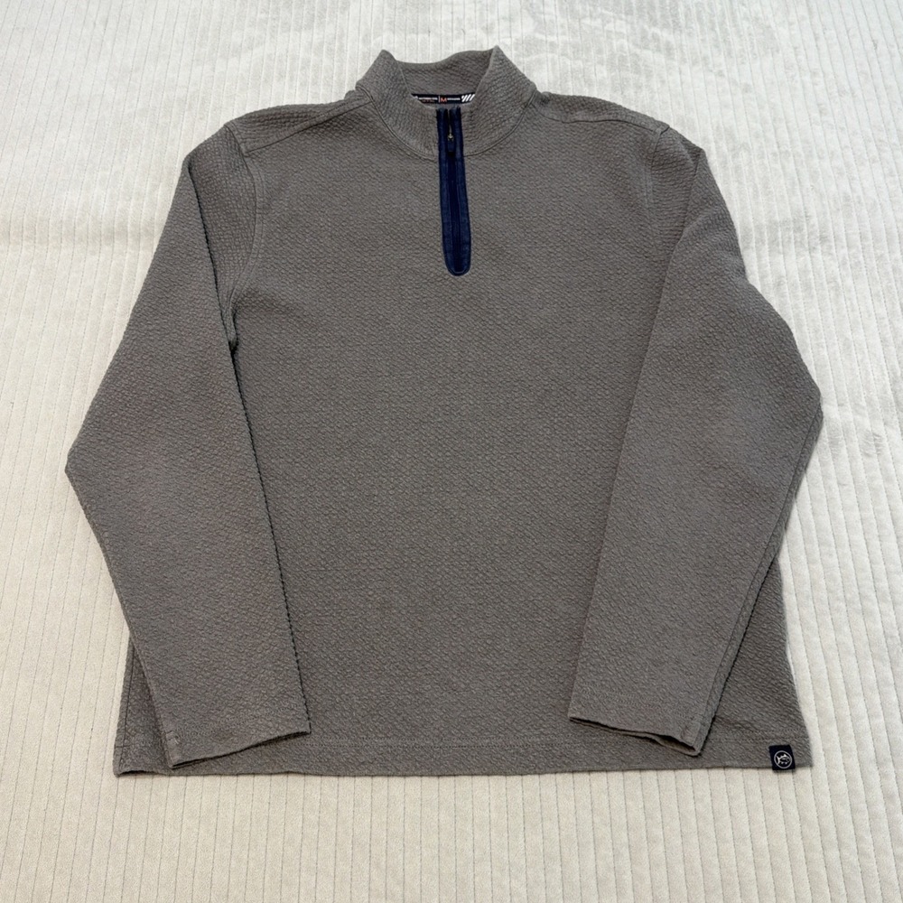 Southern Tide Performance Tide To Trail 1/4 Zip Pullover Mens Medium gray